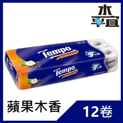 Tempo 三層印花蘋果木香衛生紙 12卷